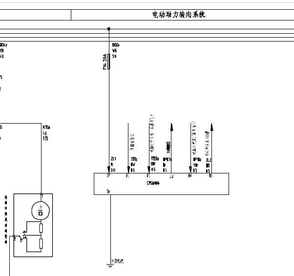 东风小康C37转向电路图