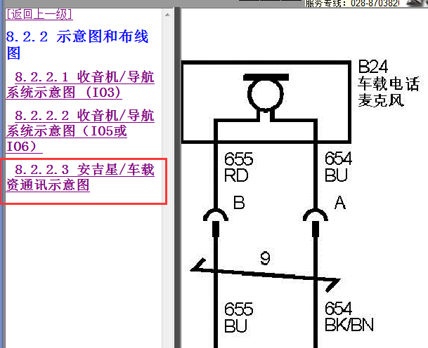 2014年凯迪拉克ATS通话电路图