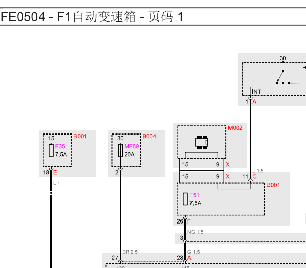 2006年玛莎拉蒂总裁变速箱电路图