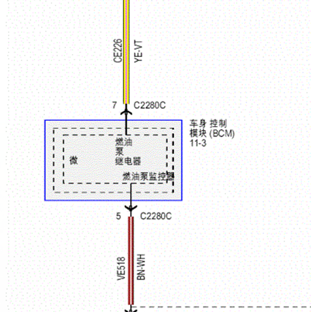 15年福特福睿斯发动机线路图