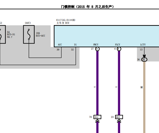 2016年丰田酷路泽主车身电路图