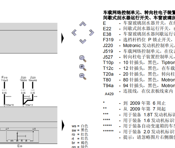 2009年斯柯达明锐雨刮电路图