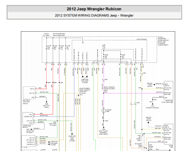 2012年牧马人大灯电路图