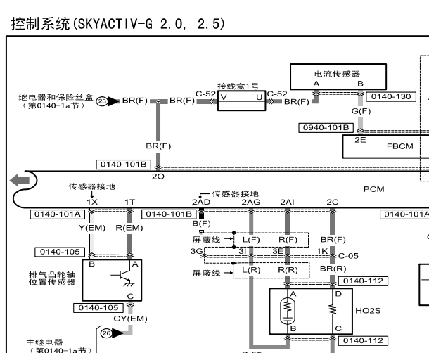 2017年马自达CX-4发动机电路图