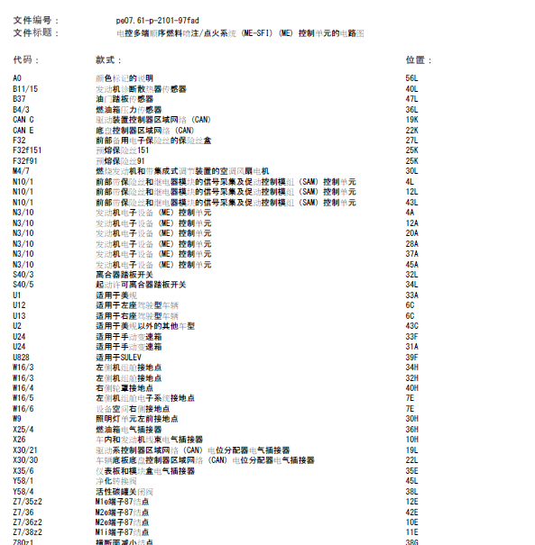 11年奔驰GLK300发动机线路图