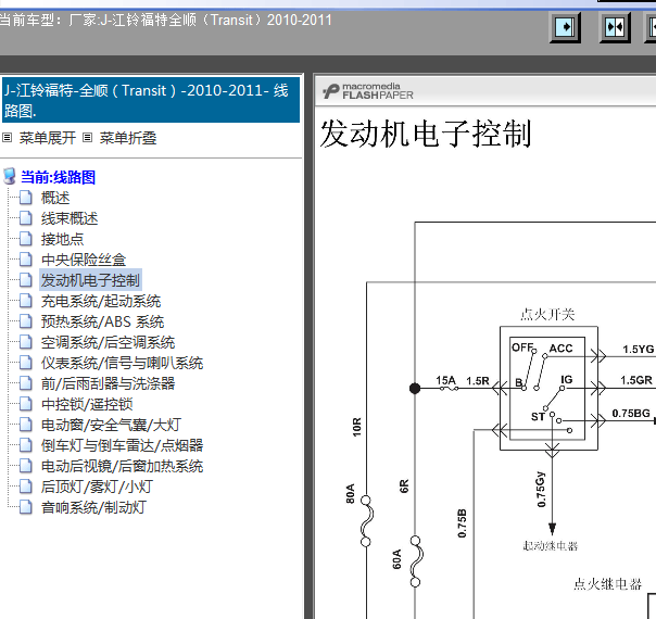 11年江铃经典全顺电路图