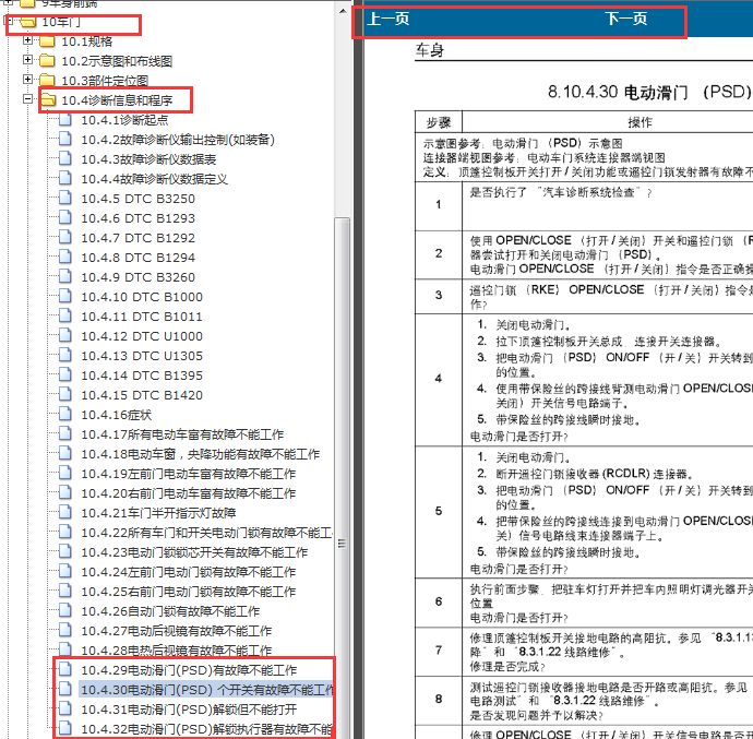 2006-2008年别克GL8电动滑门相关资料