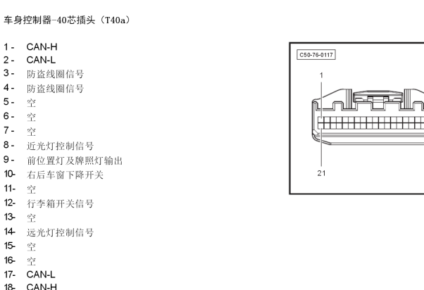 2016年北汽绅宝D50车身电路图
