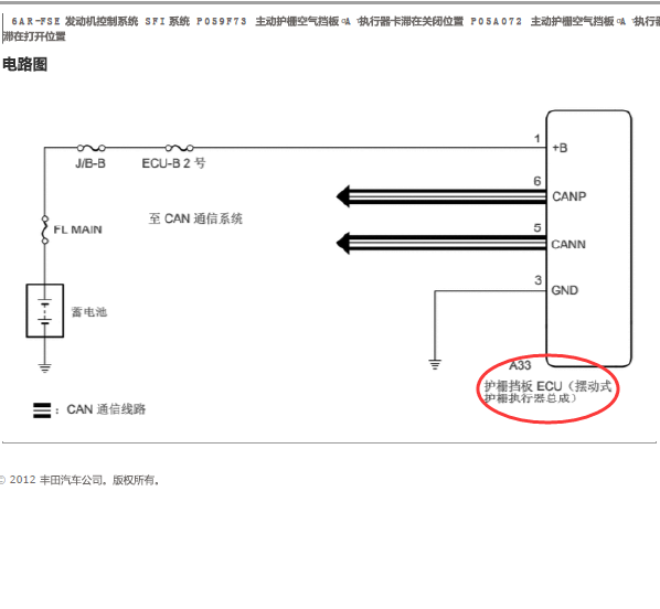 18年丰田凯美瑞格栅线路图