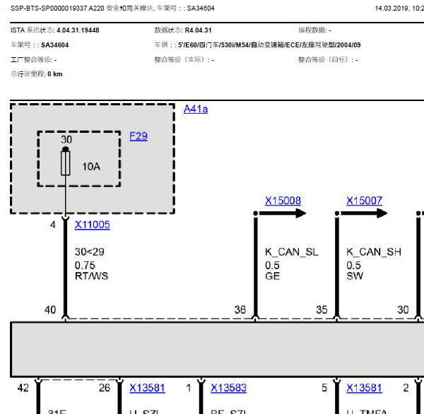 04年宝马530i网关线路图
