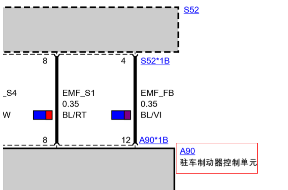 2010年宝马740i手刹电路图