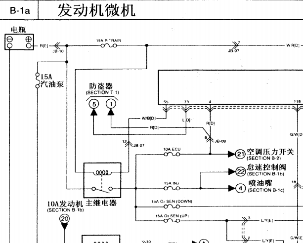 2001年起亚嘉华2.5发动机电路图