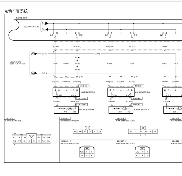 05年海马323车身系统电路图