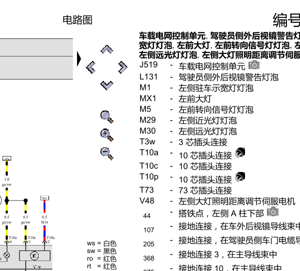 2014年大众朗逸灯光控制电路图