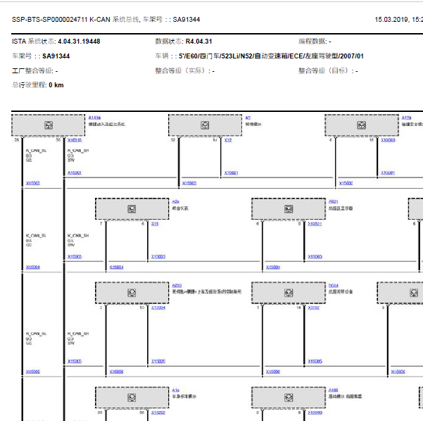 07年宝马523li网络通讯图