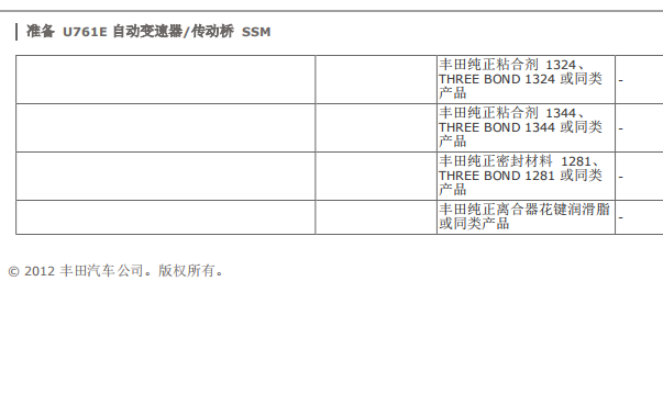 2016年丰田卡罗拉变速箱油资料