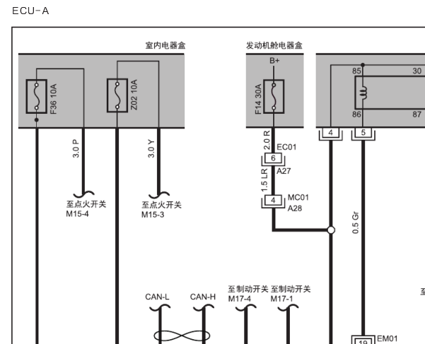 江淮瑞风发动机电路图