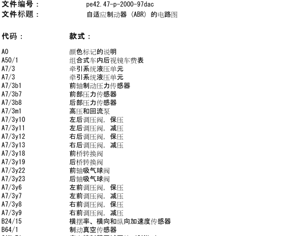 2011年奔驰E200L  ABS线路图