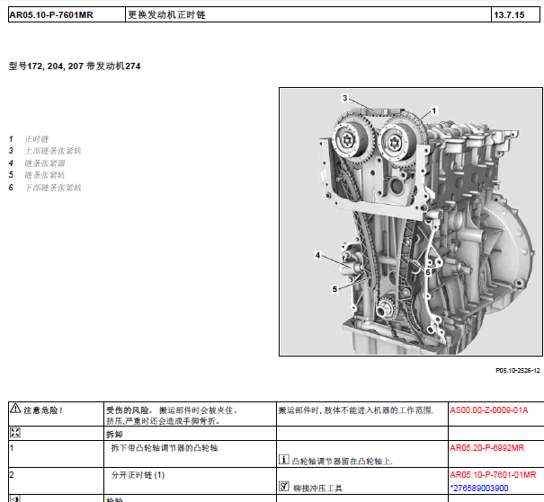 14年奔驰GLK200发动机正时