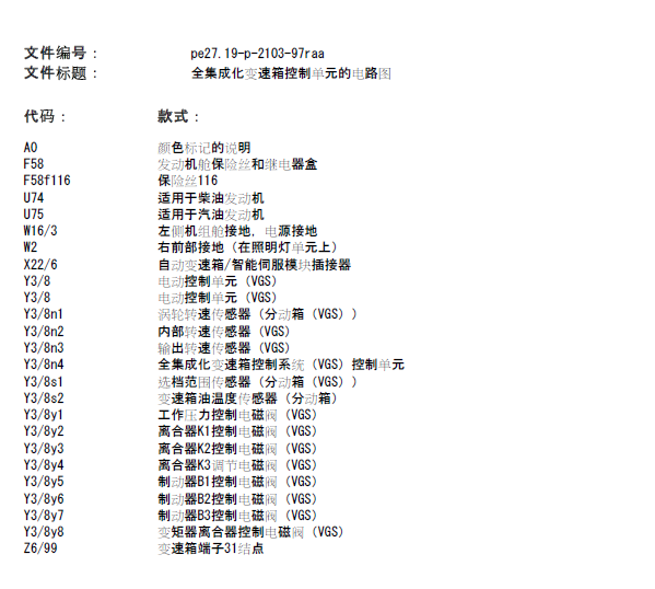 08年奔驰R350变速箱线路图