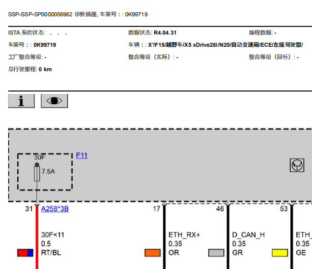 2015年宝马X5诊断插座资料