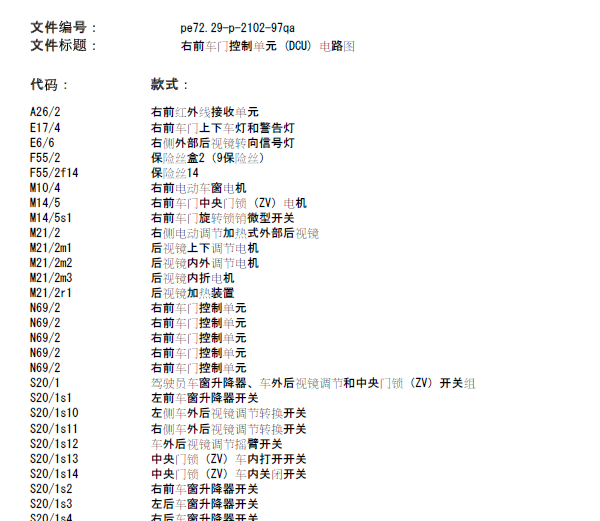 12年奔驰A160车门线路图