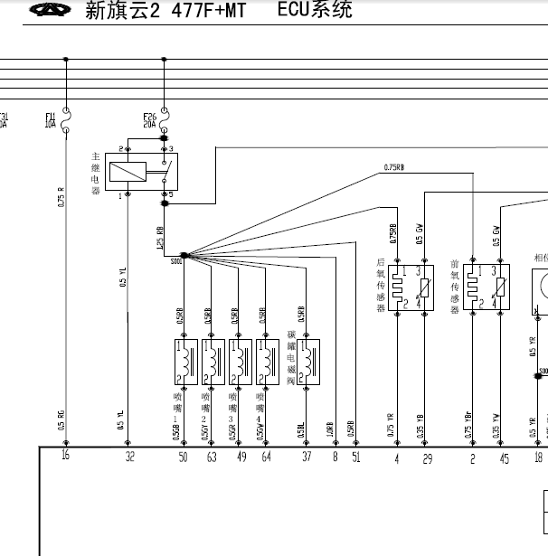 发动机SQR477F电路图