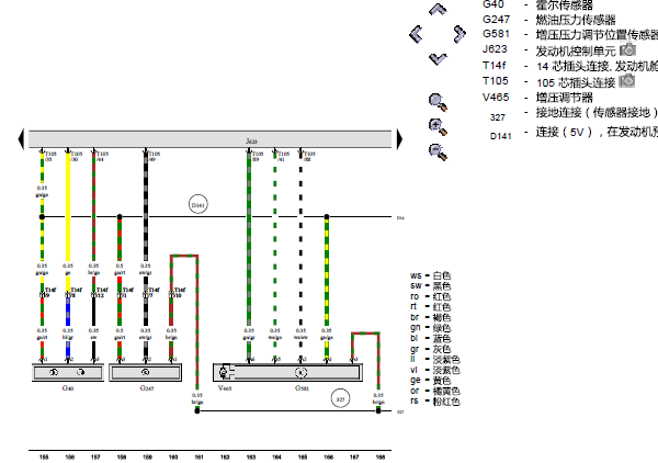 2015年奥迪A4发动机电路图