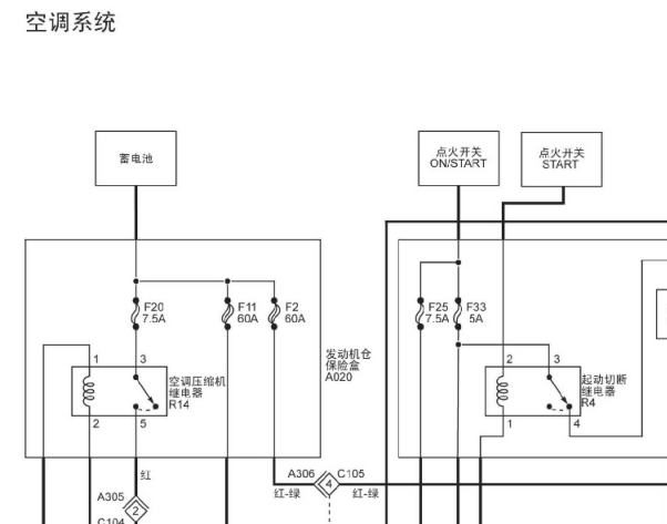 2016年福特拓路者空调电路图
