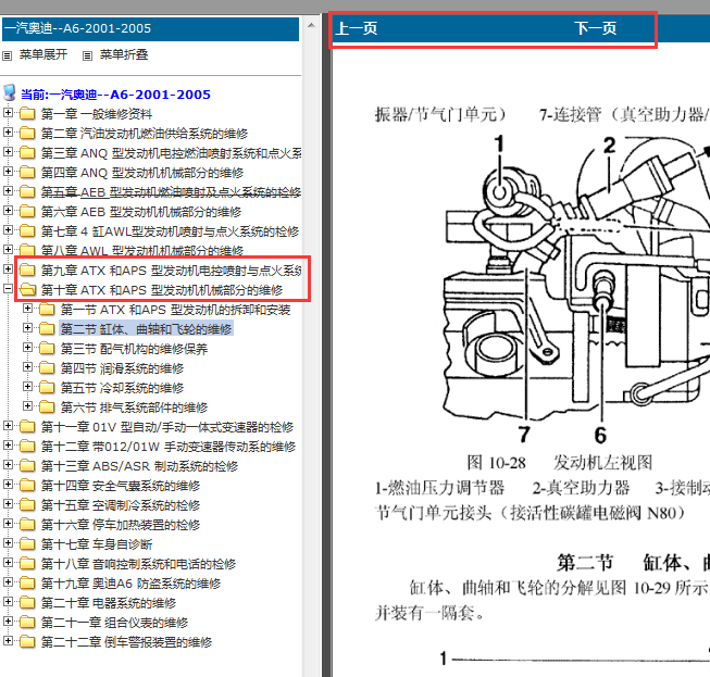 2000-2005年奥迪A6发动机拆装资料