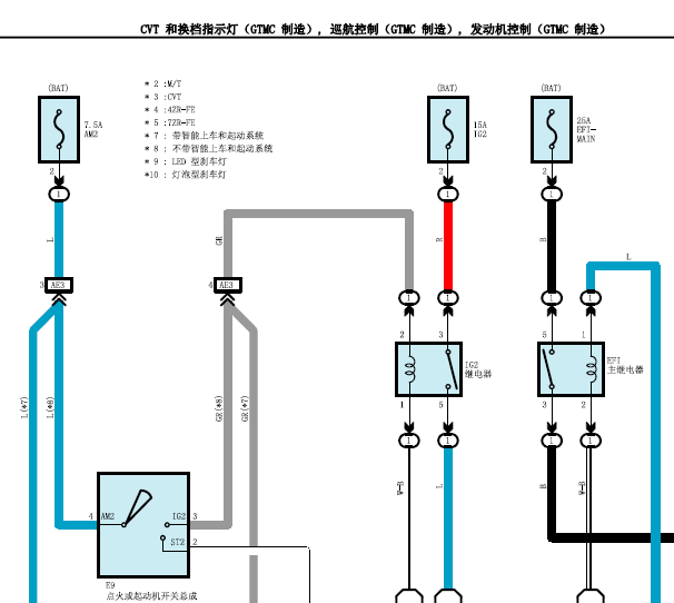 丰田卡罗拉1ZR发动机电路图