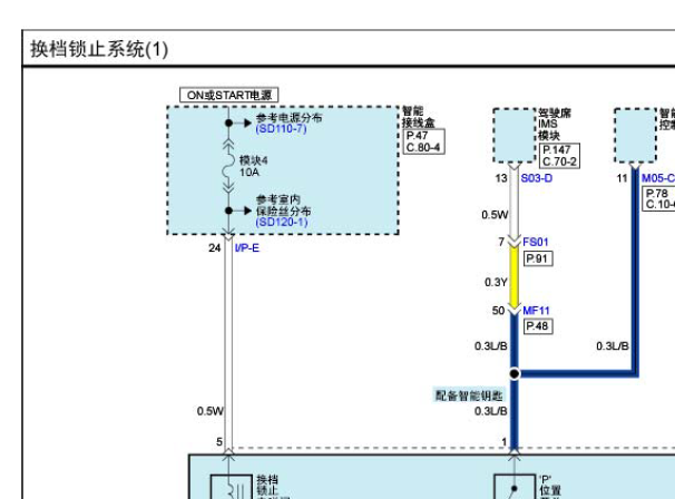 2016年现代名图变速箱电路图