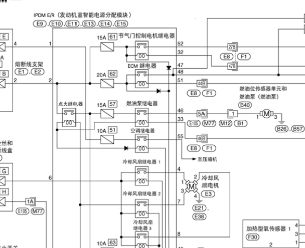 日产骐达燃油泵电路图