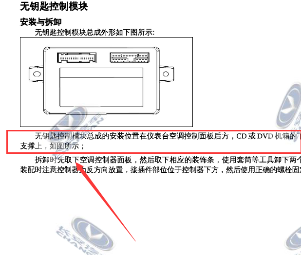 2016年长安CS35无钥匙模块