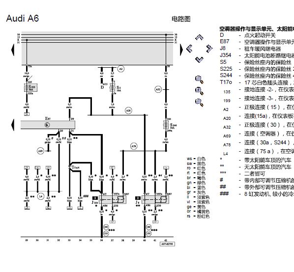 05年奥迪a6l空调线路图