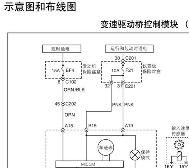2004年别克凯越变速箱电路图