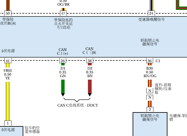 2018年吉普自由侠变速箱电路图