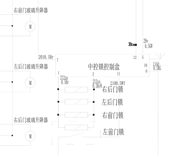 福田萨普中控锁线路图