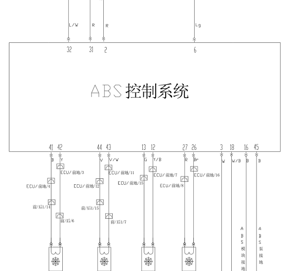 奇瑞A5 ABS线路图