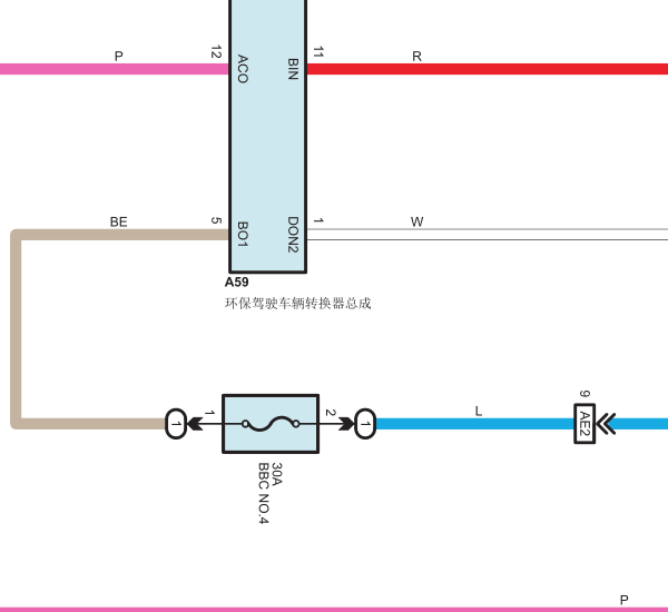 18年凯美瑞转换器线路图