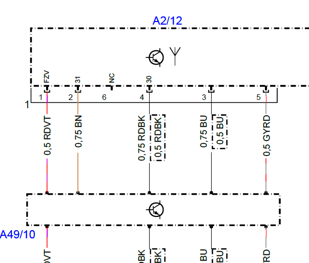 奔驰S300L 天线放大器电路图