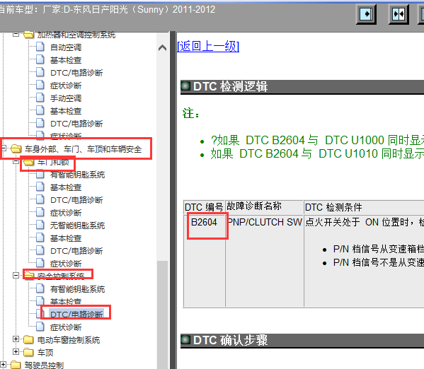 阳光故障码B2604