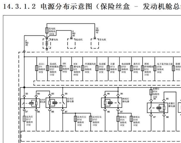 2012年雪佛兰景程电源电路图