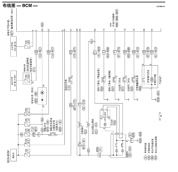 2009年日产轩逸车身电路图