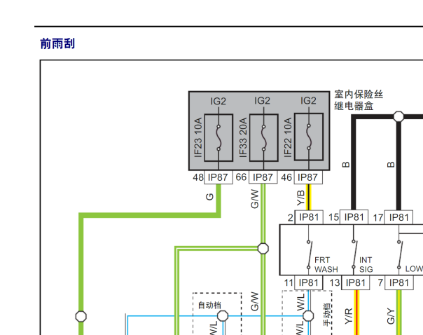 2015年吉利GX7雨刮电路图