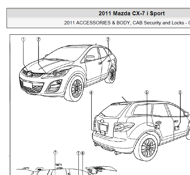 2011年马自达CX-7天线位置