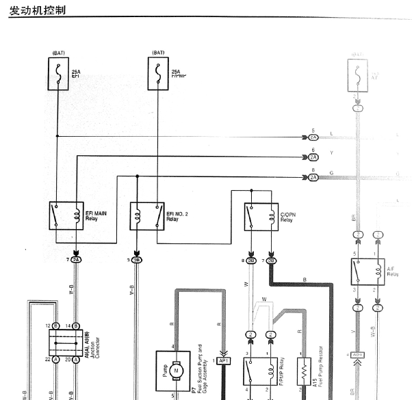丰田锐志5GR发动机线路图