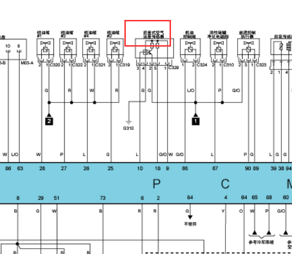 现代索纳塔G4KA-2.0发动机控制电路图-空气流量计