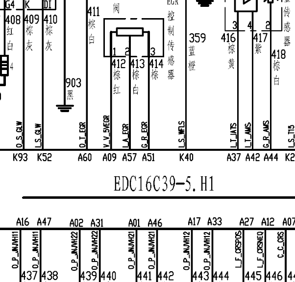 博士EDC16发动机电控系统电路图