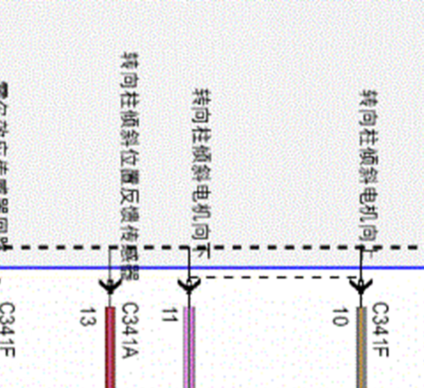 16年福特金牛座转向柱线路图